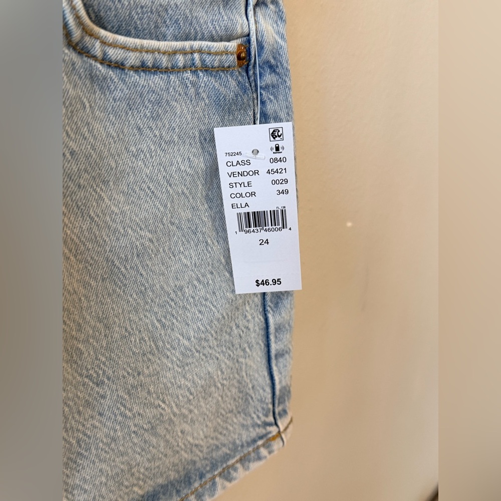 Pacsun Bella Stretch Mid Rise Denim Mini Skirt size 24 - Picture 5 of 12
